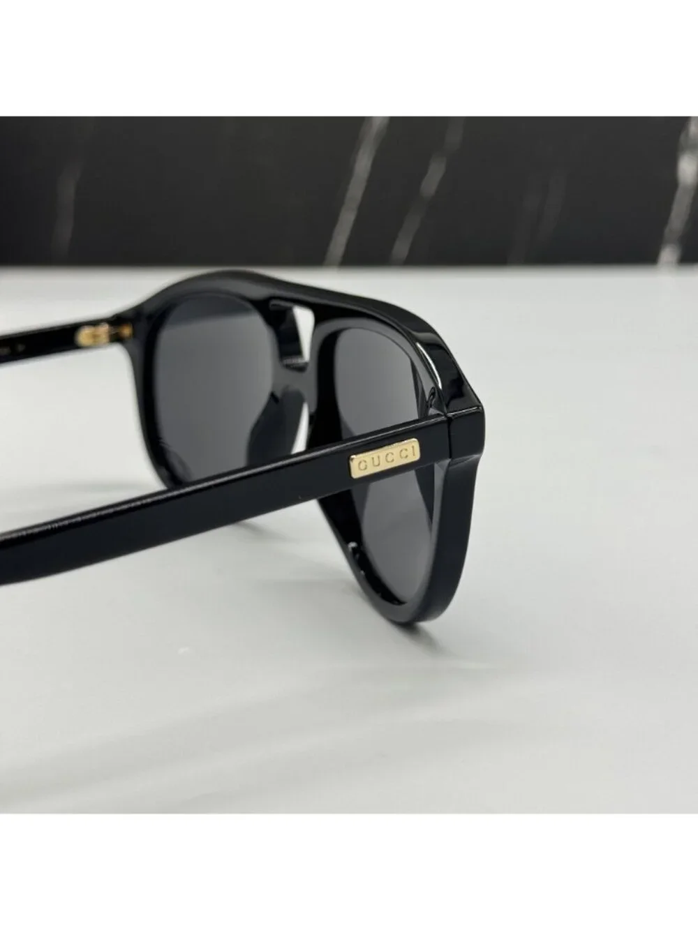 NEW GUCCI GG1320S 004 SUNGLASSES BLACK AVIATOR UNISEX GUCCI EYEWEAR